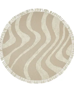 Gulvtæppe ARTMAK Beige ø 140 cm Bomuld