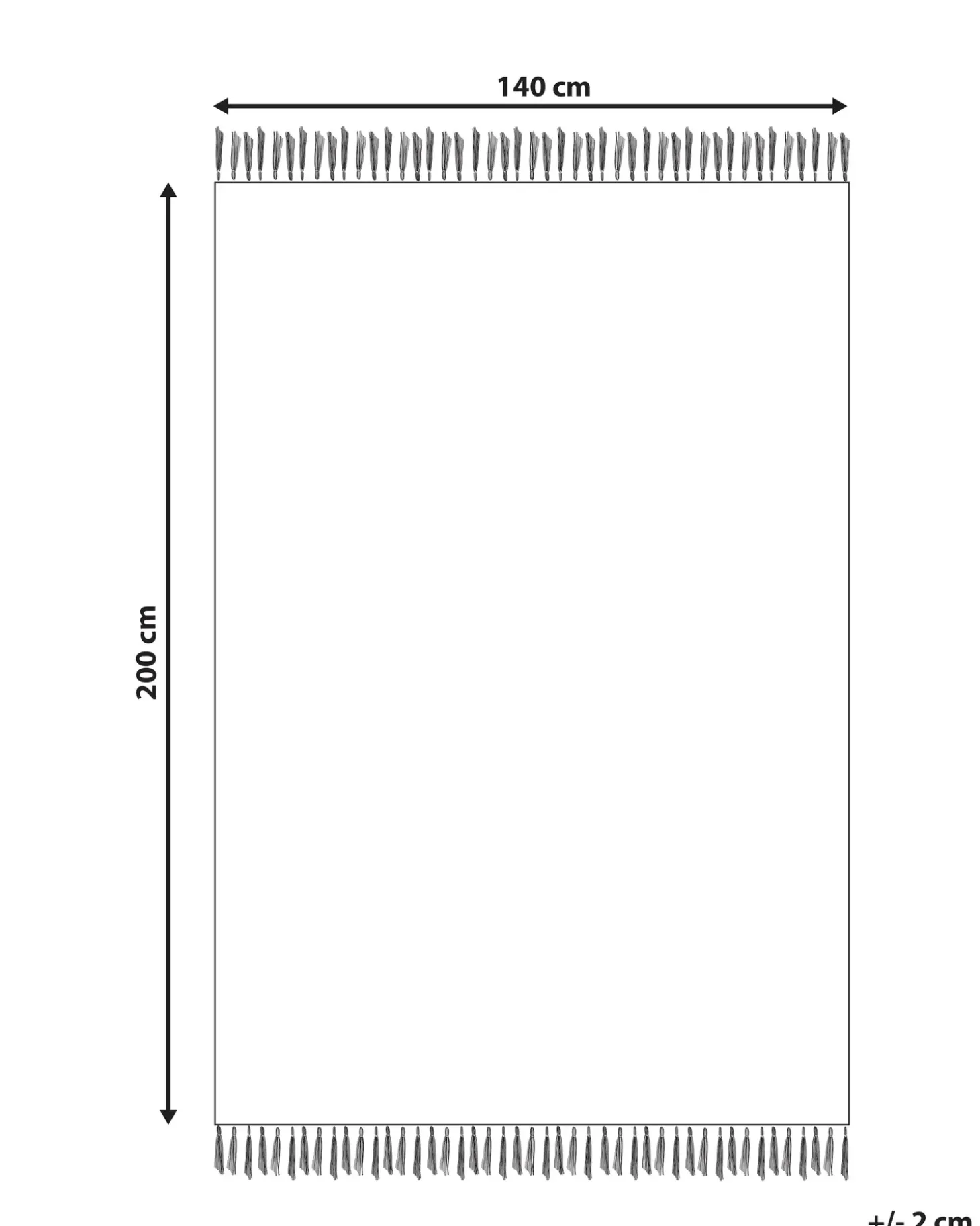 Gulvtæppe ASTAF Cremehvid 140 x 200 cm Bomuld