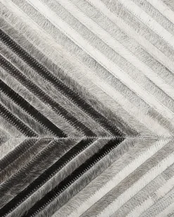 Gulvtæppe AYTEPE Grå 160 x 230 cm Ægte læder
