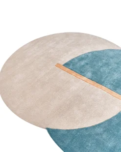 Gulvtæppe AYUJ Beige/ Blå 160 x 230 cm Viskose