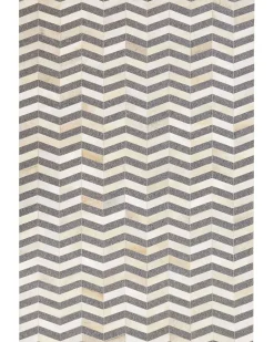 Gulvtæppe BAGGOZE Mørkegrå 160 x 230 cm Ægte læder