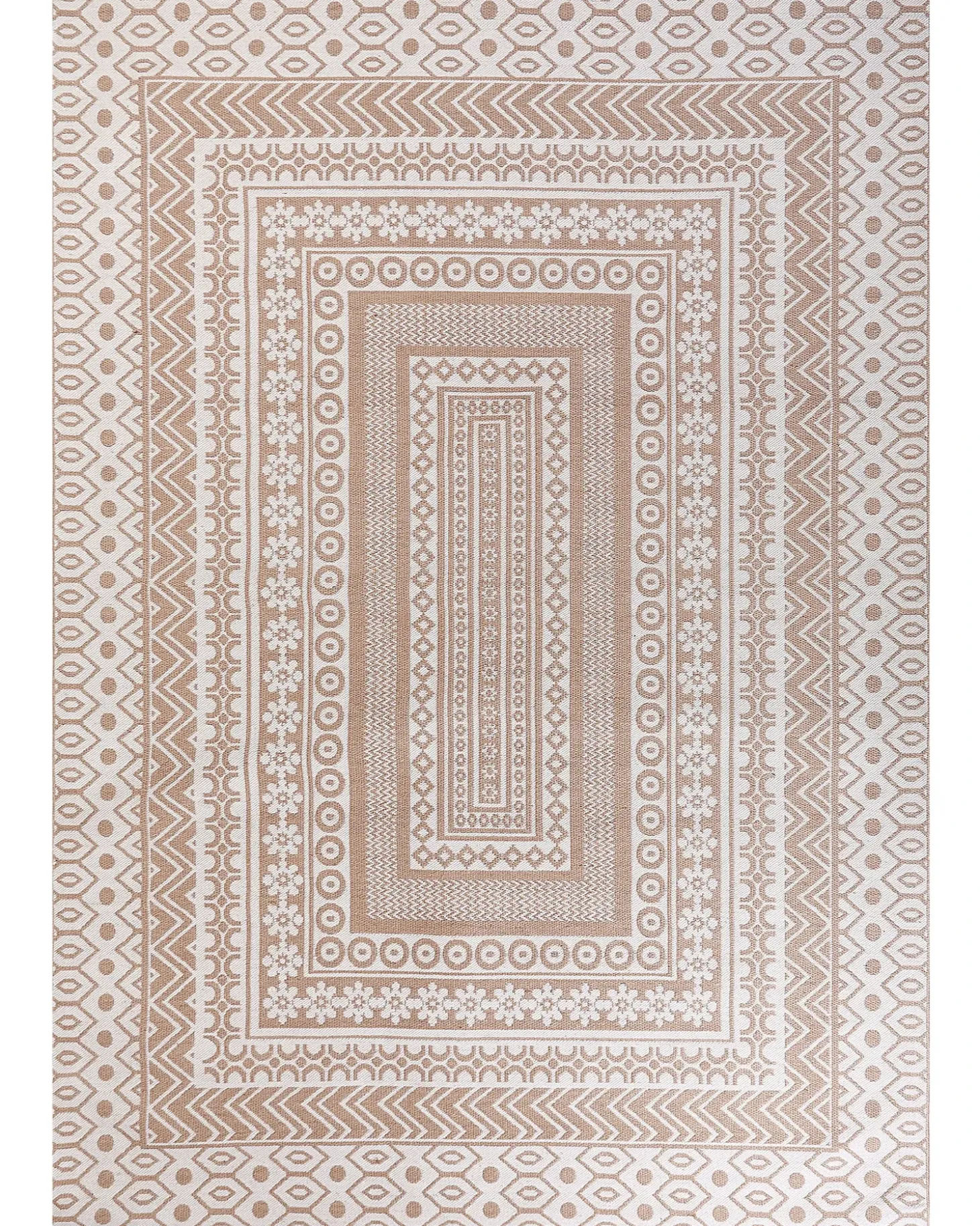 Gulvtæppe BAGLAR Hvid 160 x 230 cm Jute