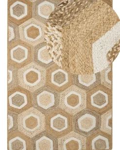 Gulvtæppe BASOREN Beige 160 x 230 cm Jute