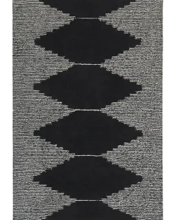 Gulvtæppe BATHINDA Sort/hvid 160 x 230 cm Bomuld