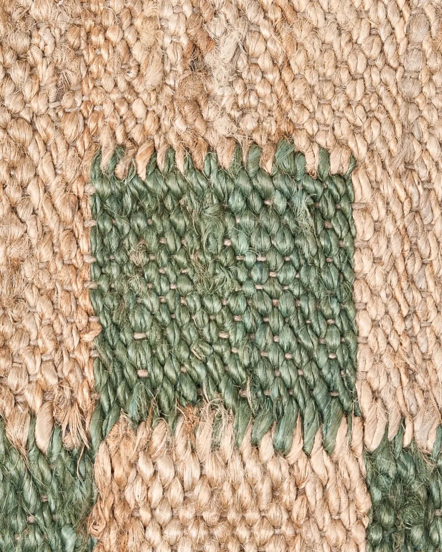 Gulvtæppe BEED Beige/Grøn 160 x 230 cm Jute