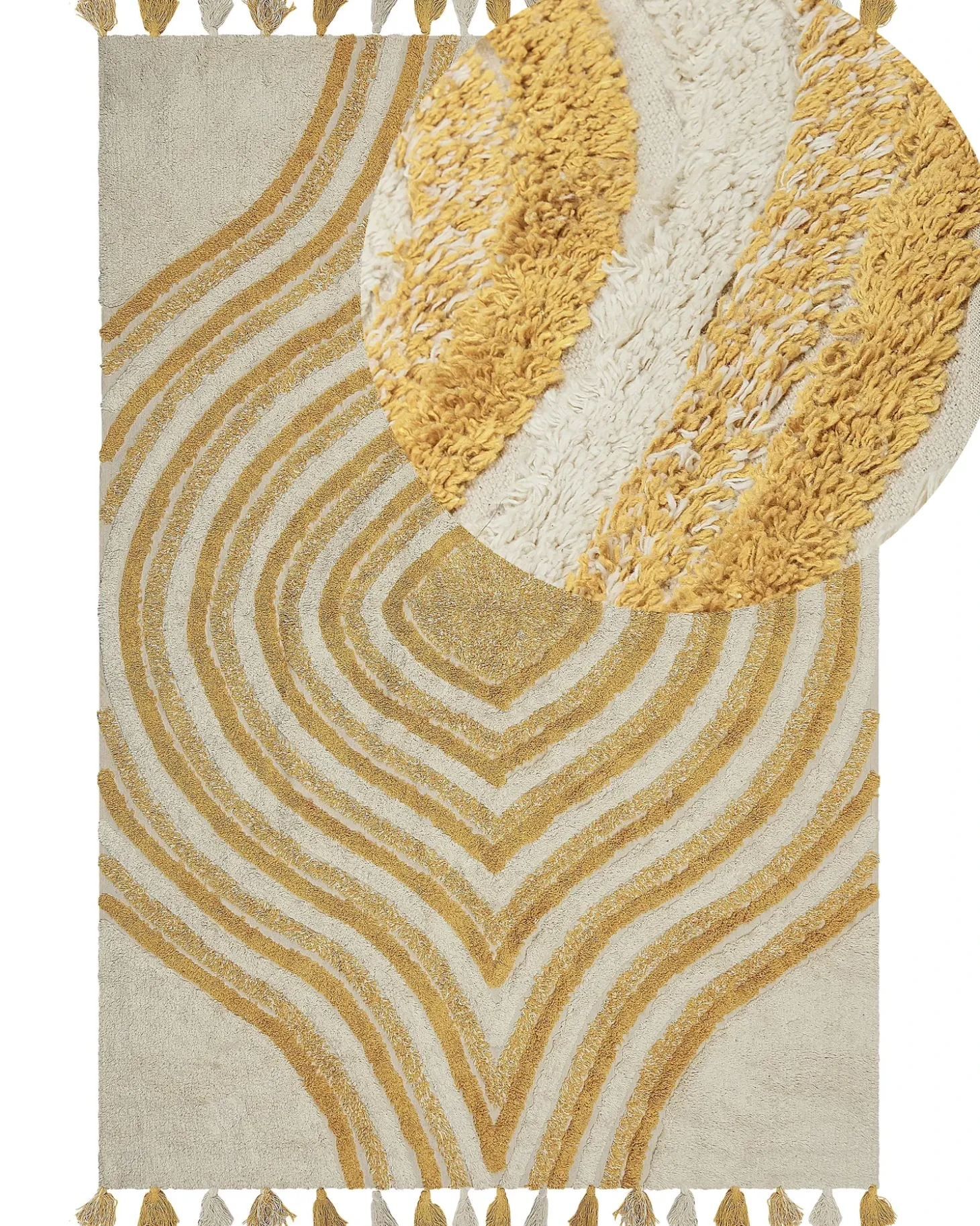 Gulvtæppe BINGOL Gul 160 x 230 cm Bomuld
