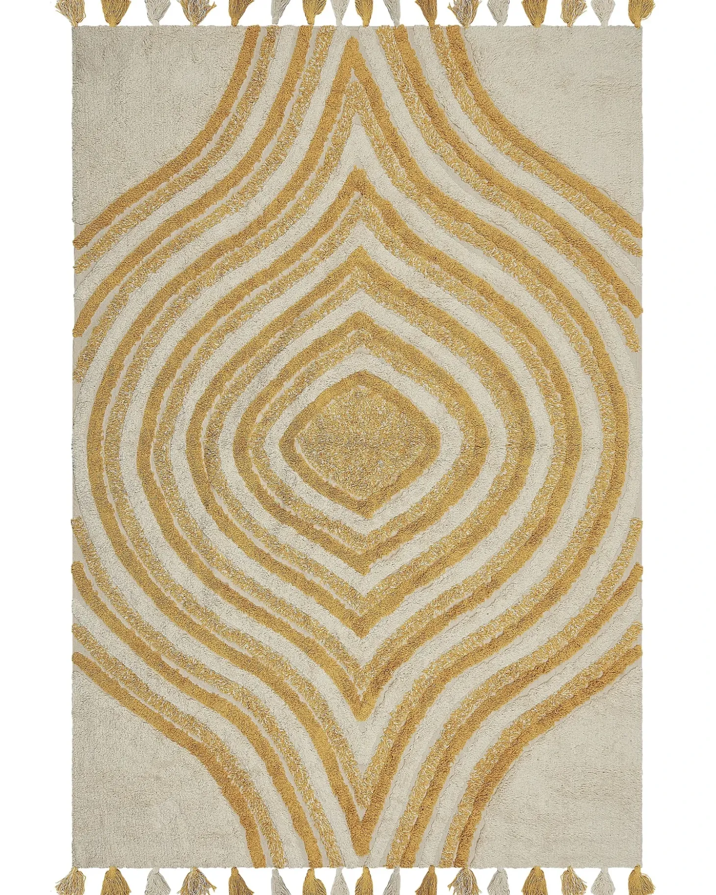 Gulvtæppe BINGOL Gul 160 x 230 cm Bomuld