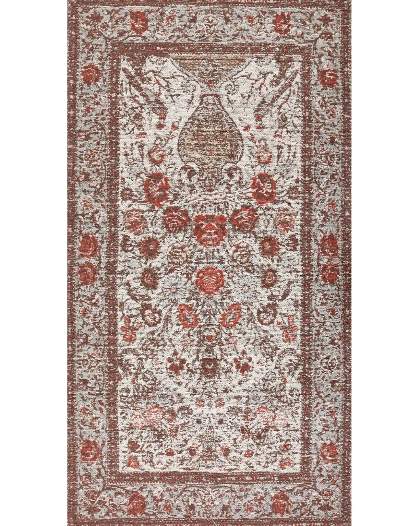 Gulvtæppe BINNISZ Rød 80 x 150 cm Bomuld