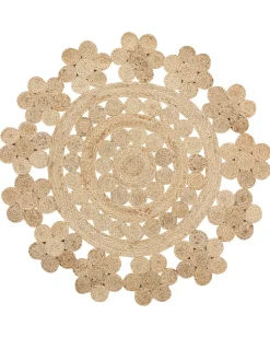 Gulvtæppe BIRECIK Beige ø 120 cm Jute