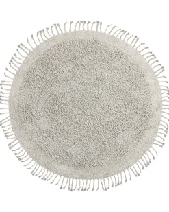 Gulvtæppe BITLIS Lys Beige ø 140 cm Bomuld