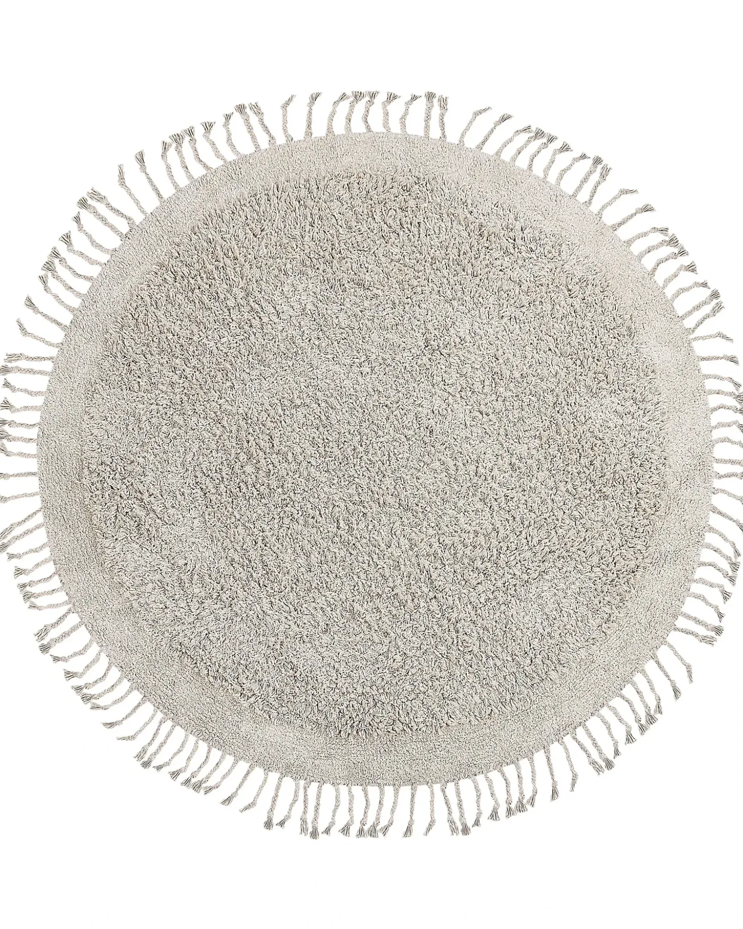 Gulvtæppe BITLIS Lys Beige ø 140 cm Bomuld