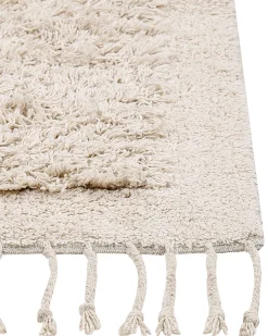 Gulvtæppe BITLIS Lys Beige 140 x 200 cm Bomuld