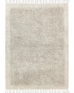 Gulvtæppe BITLIS Lys Beige 140 x 200 cm Bomuld