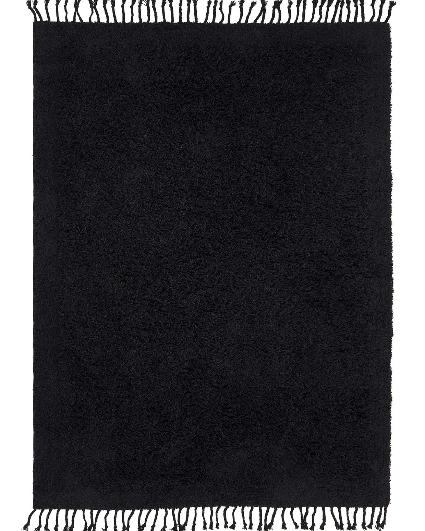 Gulvtæppe BITLIS Sort 140 x 200 cm Bomuld