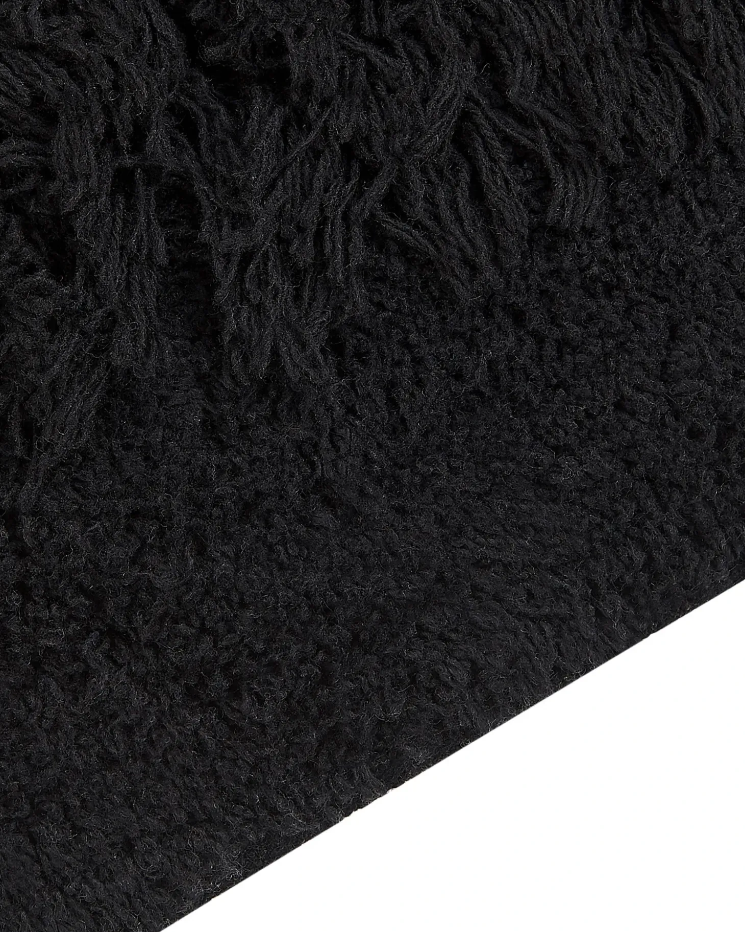 Gulvtæppe BITLIS Sort 140 x 200 cm Bomuld