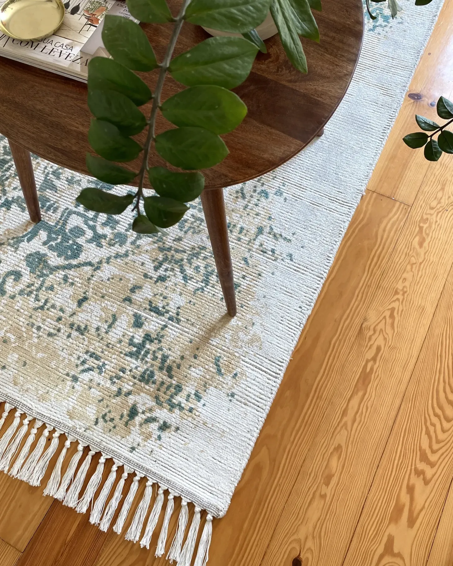 Gulvtæppe BOYALI Lys Beige 160 x 230 cm Viskose