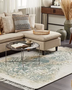 Gulvtæppe BOYALI Lys Beige 160 x 230 cm Viskose