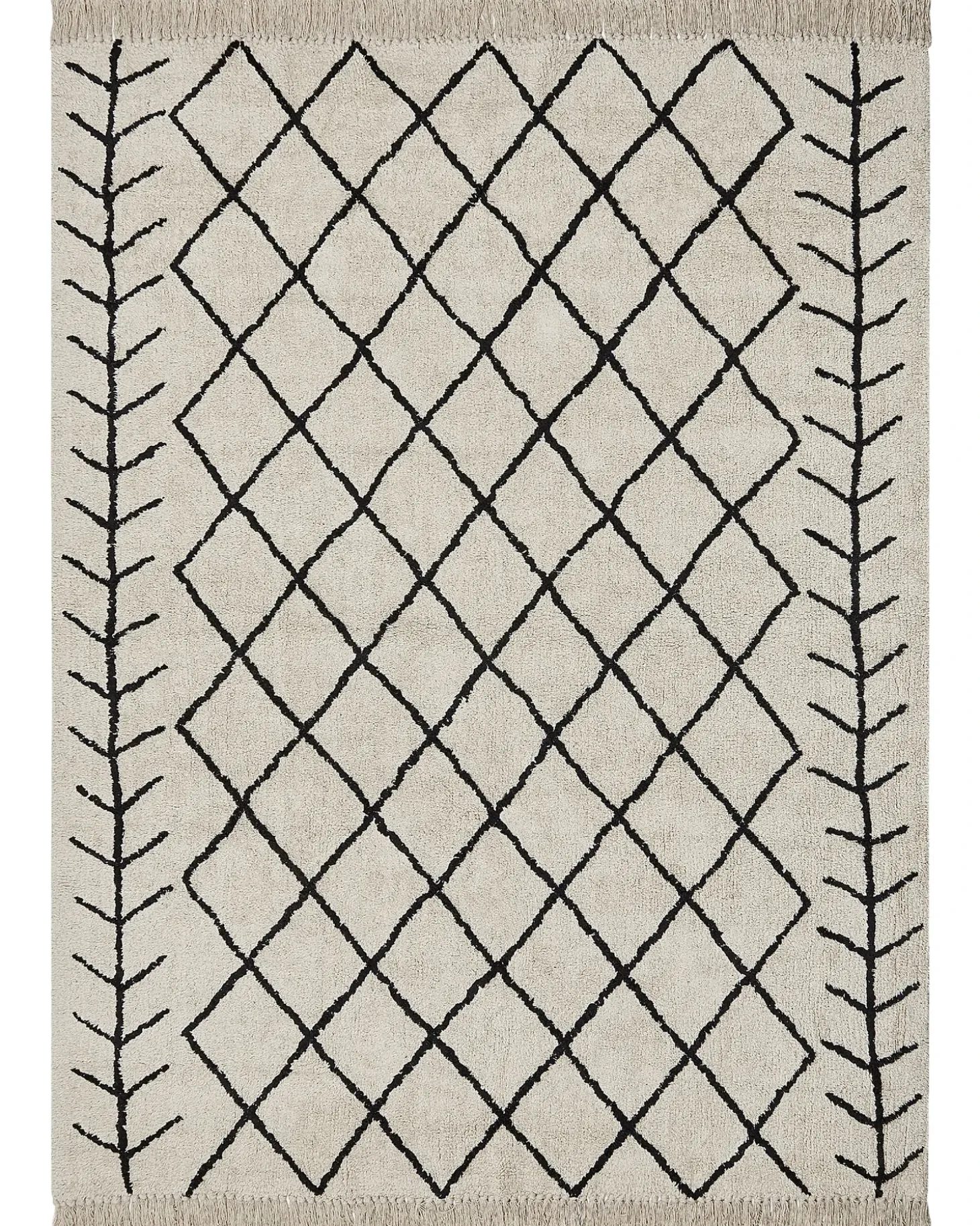 Gulvtæppe BOZKIR Beige 160 x 230 cm Bomuld