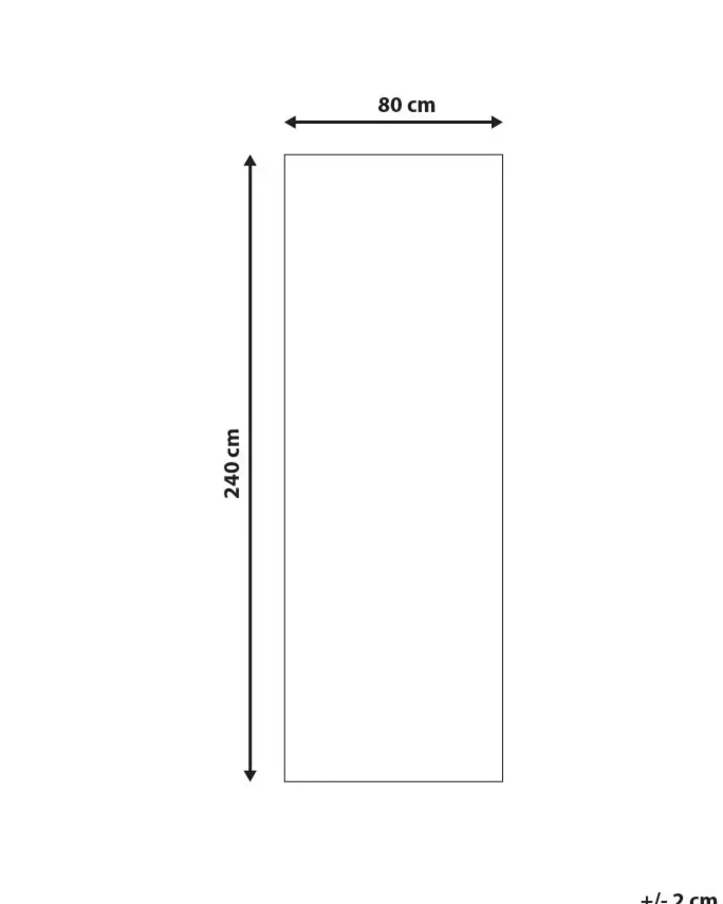 Gulvtæppe CIVRIL Multifarvet 80 x 240 cm