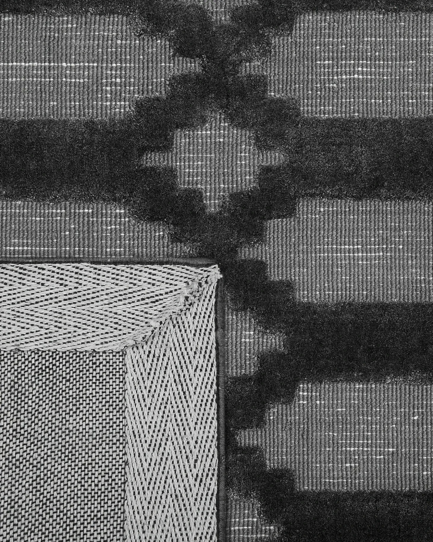 Gulvtæppe CIZRE Mørkegrå 160 x 230 cm Viskose