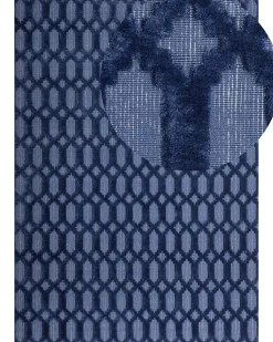 Gulvtæppe CIZRE Navy Blå 160 x 230 cm Viskose