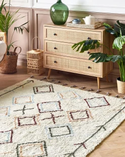 Gulvtæppe CORUM Beige 160 x 230 cm Bomuld