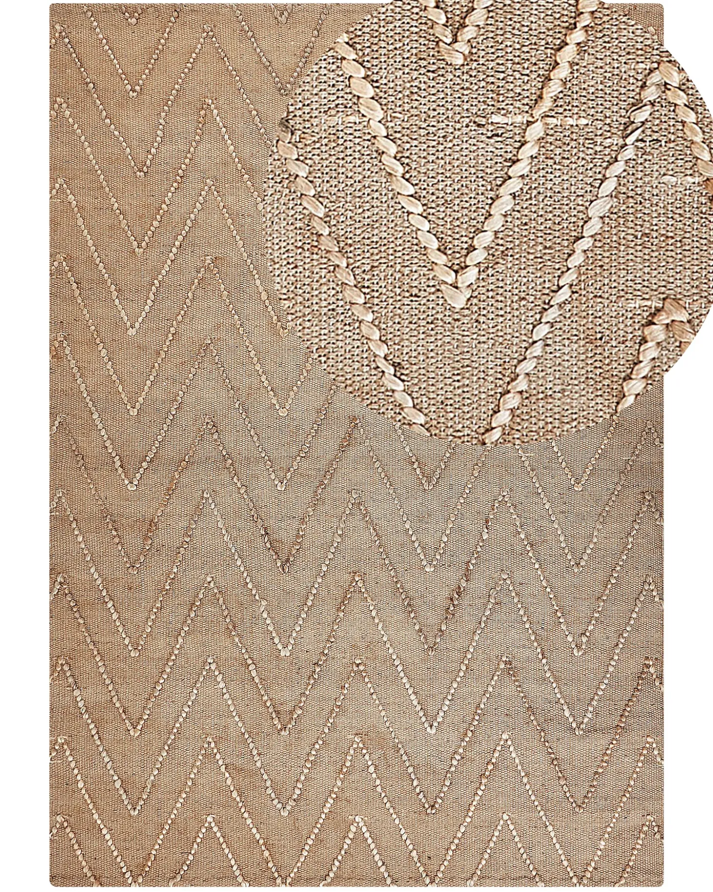 Gulvtæppe DADAY Beige 160 x 230 cm Jute