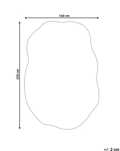 Gulvtæppe DERA Beige 160 x 230 cm Viskose