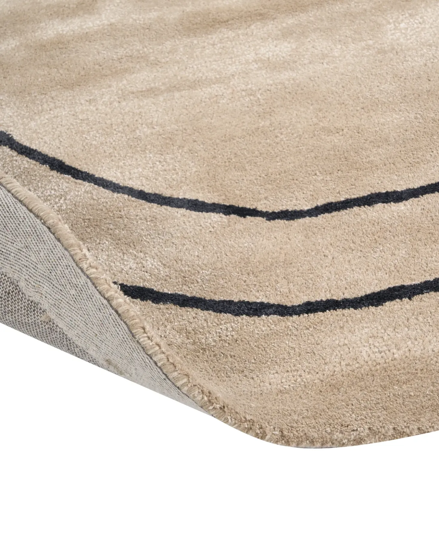Gulvtæppe DIGRI Beige ø 200 cm Viskose