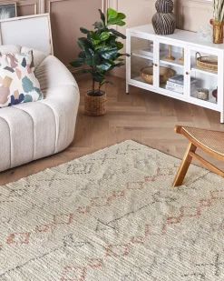 Gulvtæppe DISPUR Beige 160 x 230 cm Bomuld