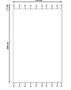 Gulvtæppe DUZCE Beige 140 x 200 cm Bomuld