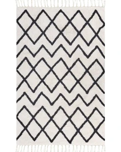 Gulvtæppe ELDES Beige 160 x 230 cm Bomuld
