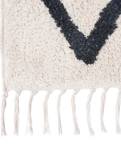 Gulvtæppe ELDES Beige 160 x 230 cm Bomuld