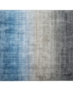 Gulvtæppe ERCIS Blå 200 x 200 cm Viskose