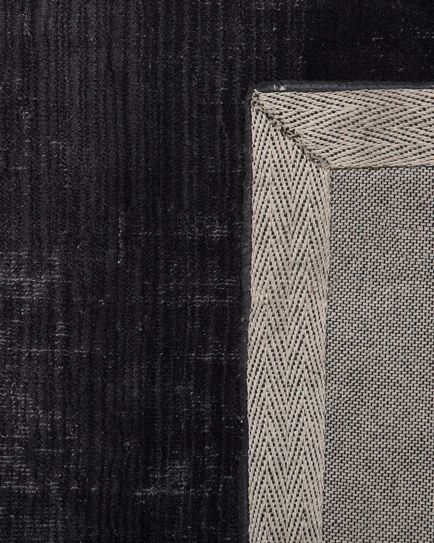 Gulvtæppe ERCIS Sort 200 x 200 cm Viskose