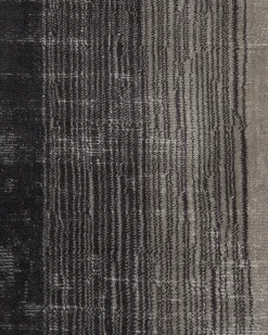 Gulvtæppe ERCIS Sort 200 x 200 cm Viskose