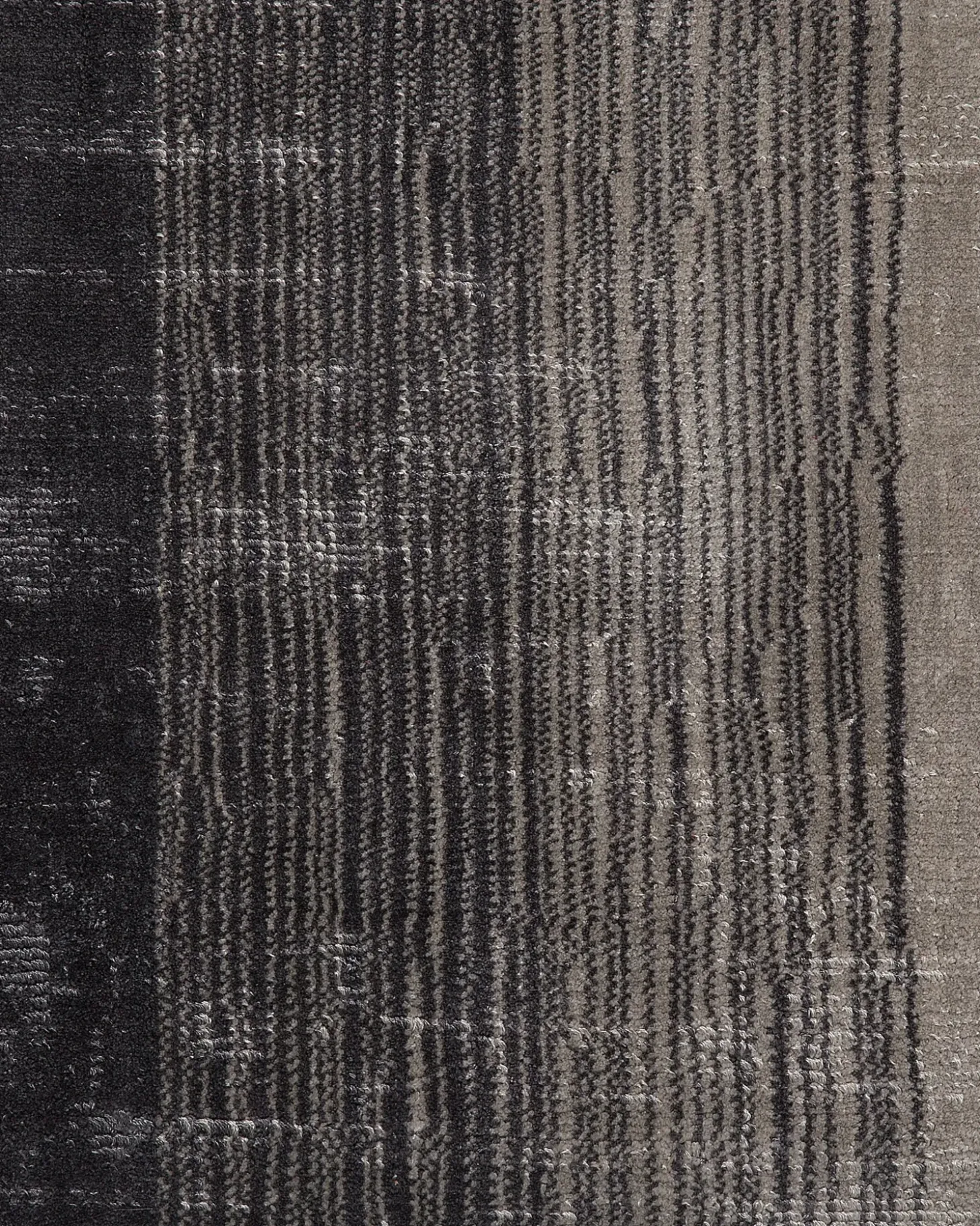 Gulvtæppe ERCIS Sort 200 x 200 cm Viskose