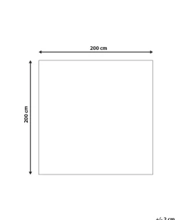 Gulvtæppe ERCIS Sort 200 x 200 cm Viskose