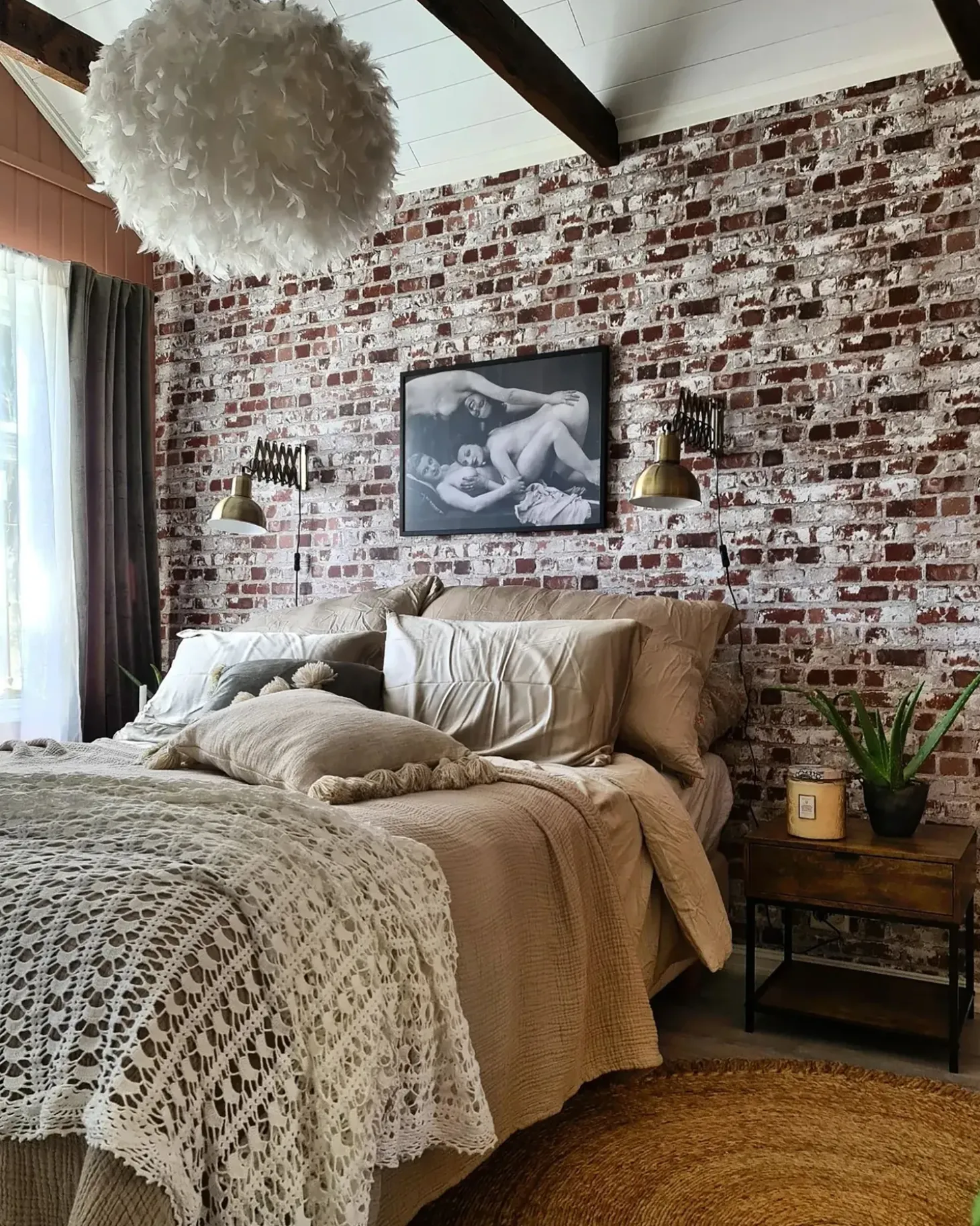 Gulvtæppe ERENCE Beige ø 140 cm