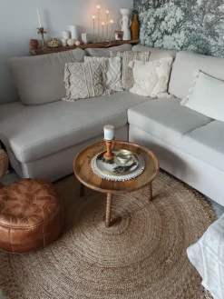Gulvtæppe ERENCE Beige ø 140 cm