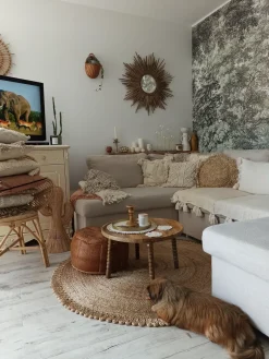 Gulvtæppe ERENCE Beige ø 140 cm