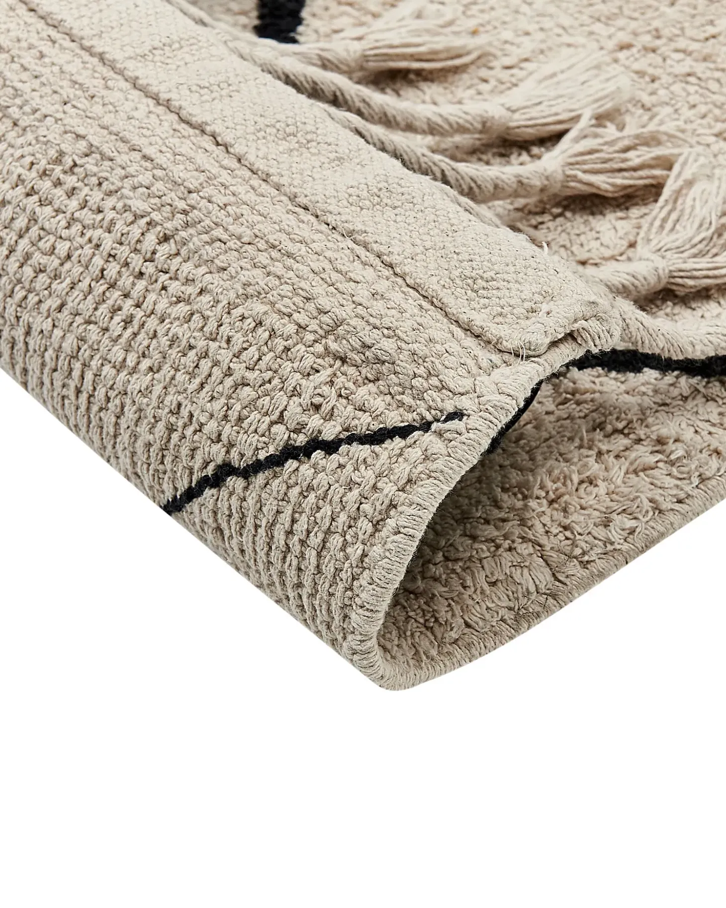 Gulvtæppe ERLER Lys Beige 160 x 230 cm Bomuld