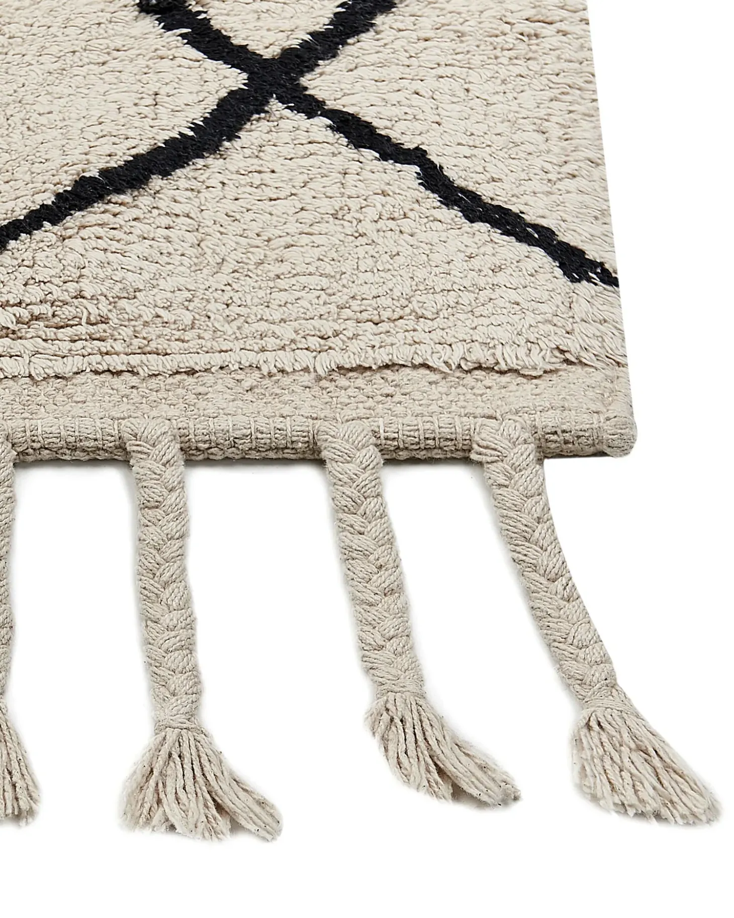 Gulvtæppe ERLER Lys Beige 160 x 230 cm Bomuld