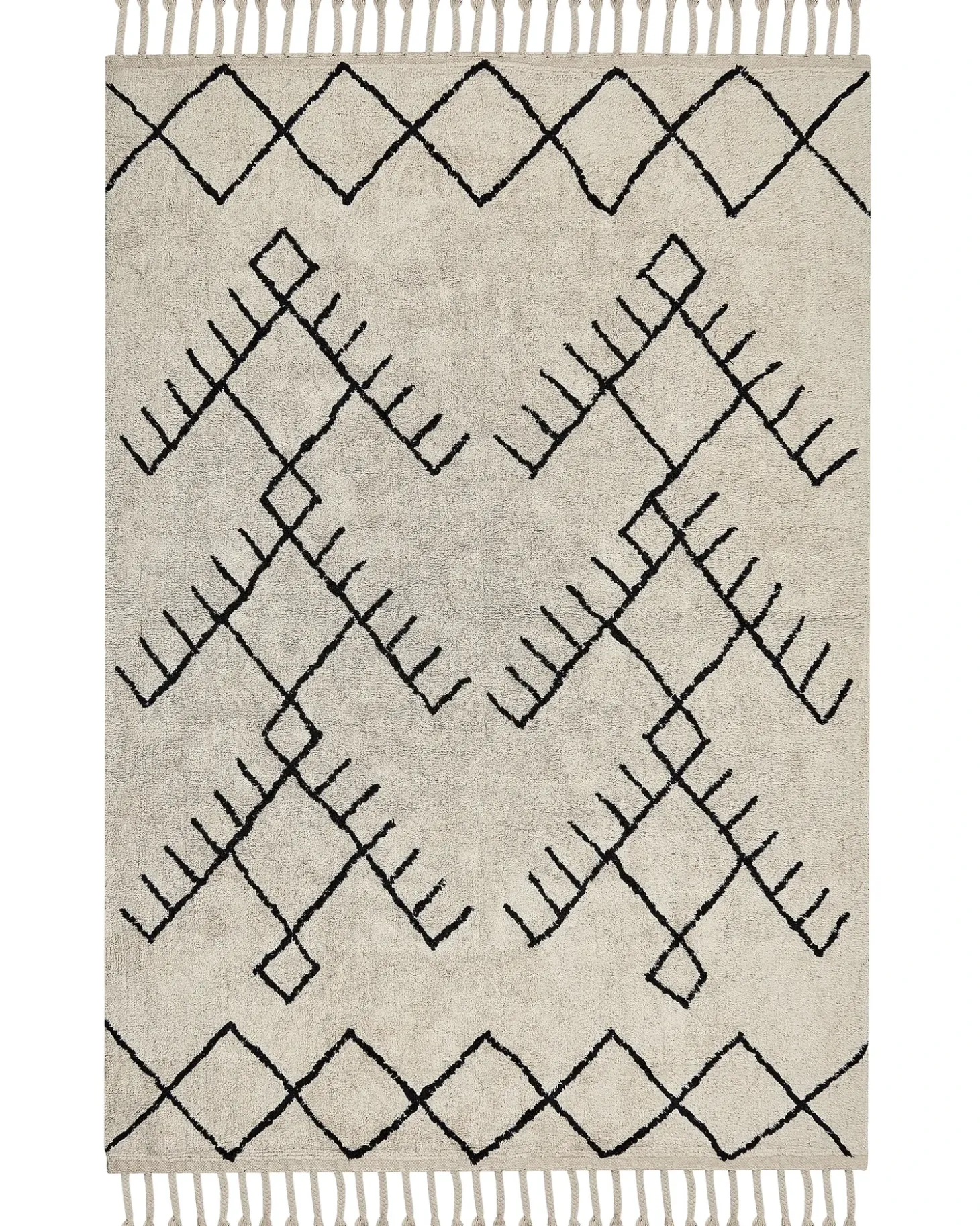 Gulvtæppe ERLER Lys Beige 160 x 230 cm Bomuld
