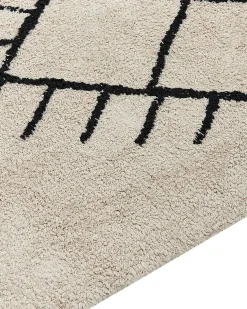Gulvtæppe ERLER Lys Beige 160 x 230 cm Bomuld