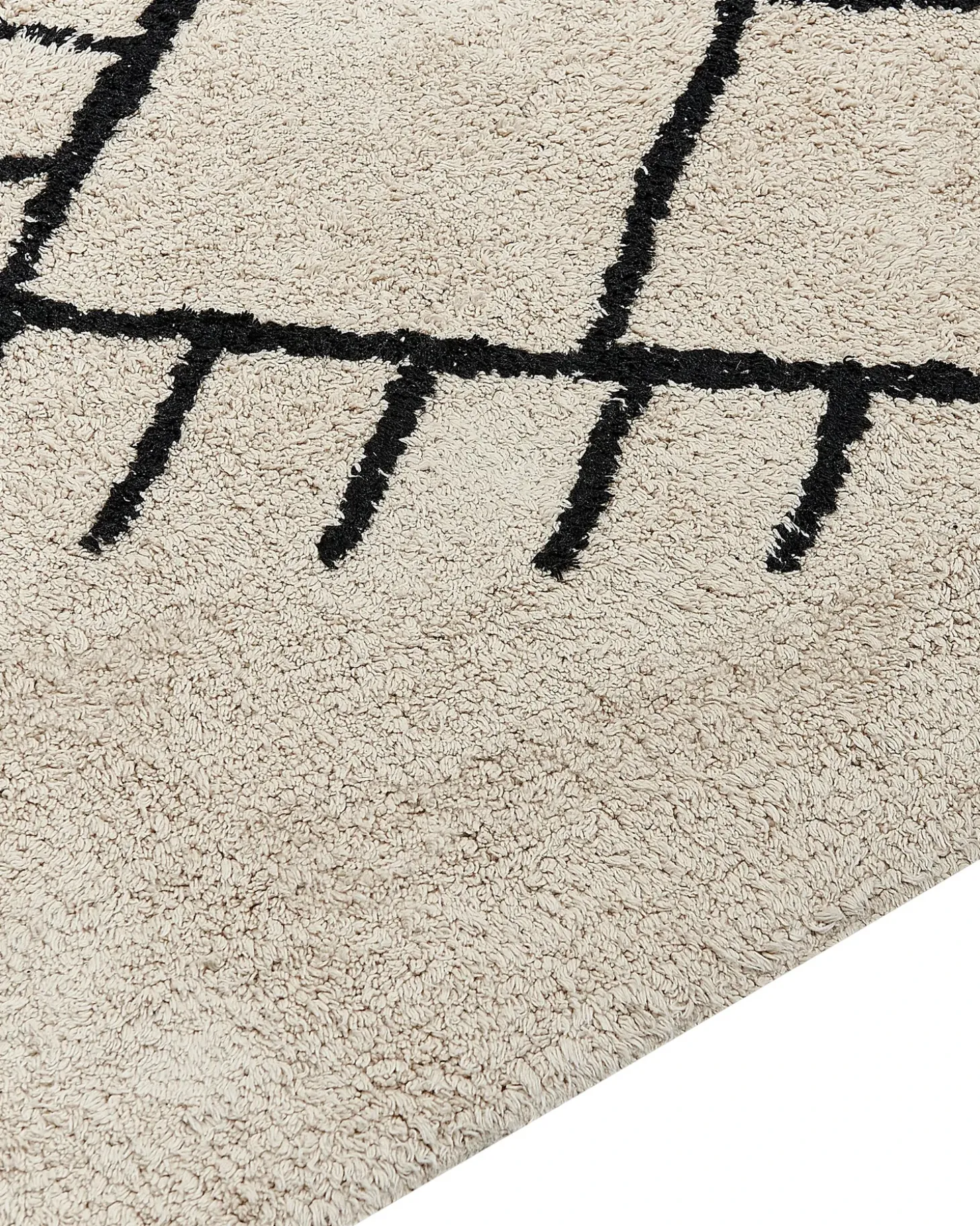 Gulvtæppe ERLER Lys Beige 160 x 230 cm Bomuld