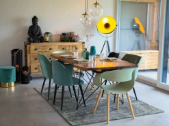 Gulvtæppe ESEL Guld 160 x 230 cm Viskose