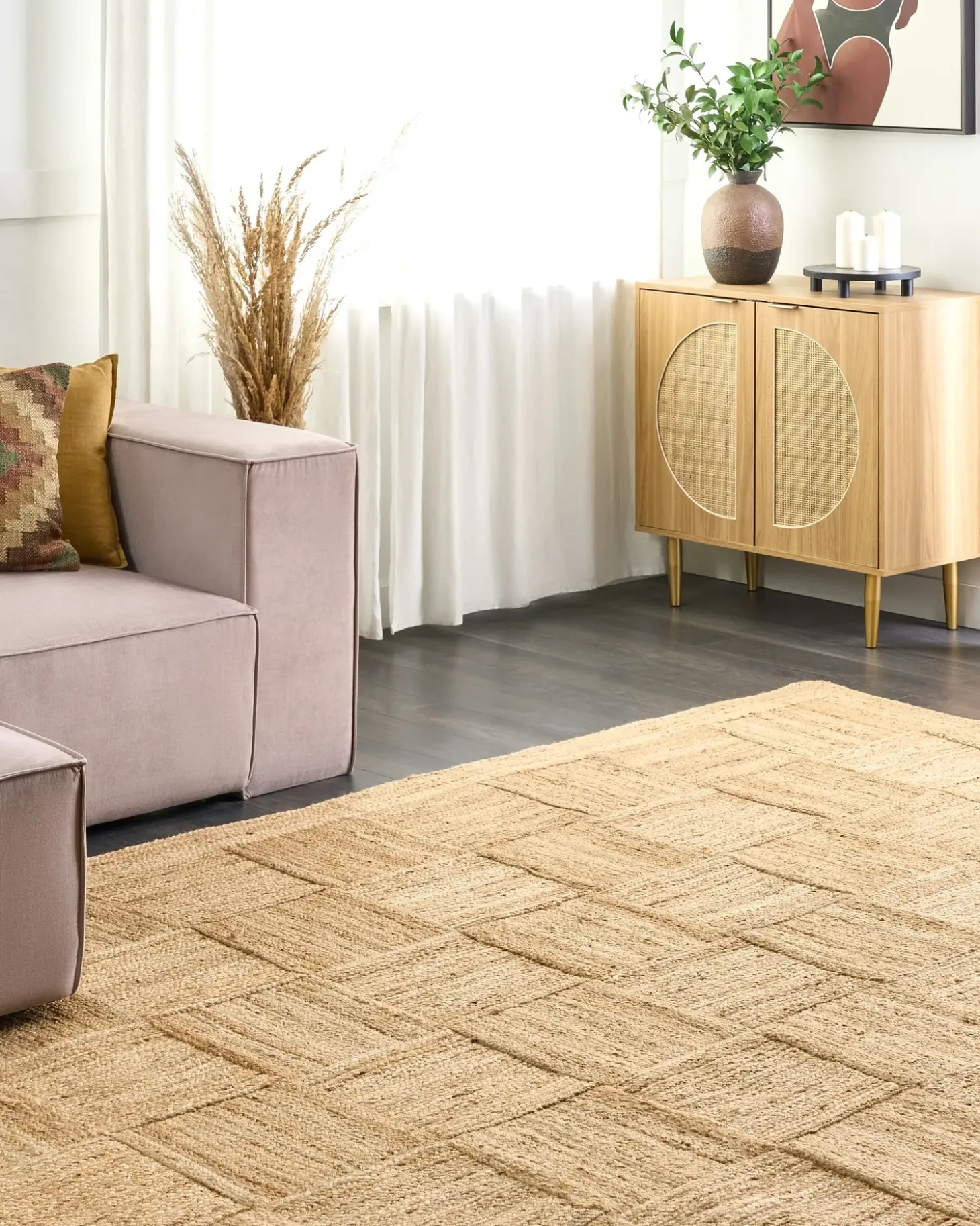 Gulvtæppe ESENTEPE Beige 300 x 400 cm Jute