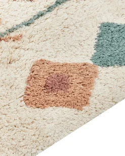 Gulvtæppe ESKISEHIR Beige 140 x 200 cm Bomuld