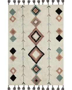 Gulvtæppe ESKISEHIR Beige 140 x 200 cm Bomuld